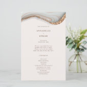 Programme de cérémonie de Mariage de marbre d'agat (Debout devant)