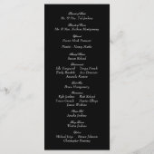 Programme de cérémonie de Mariage de Monogramme no (Dos)