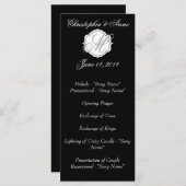 Programme de cérémonie de Mariage de Monogramme no (Devant / Derrière)