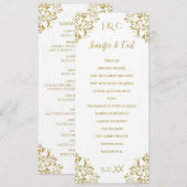 Programme de cérémonie de mariage de Nadine - Long (Devant / Derrière)