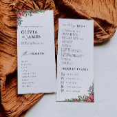 Programme de cérémonie de Mariage de Noël Modèle