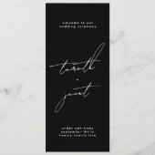 Programme de cérémonie de Mariage de noms personna (Devant)