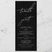 Programme de cérémonie de Mariage de noms personna (Dos)