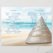 Programme de cérémonie de mariage de plage Circula (Dos)