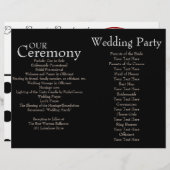 Programme de cérémonie de Mariage de points Polka  (Devant / Derrière)