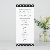 Programme de cérémonie de mariage de pois noir et  (Debout devant)