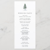 Programme de cérémonie de mariage de Timber Grove (Dos)