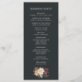 Programme de cérémonie de mariage du jardin de la  (Dos)