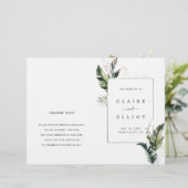 Programme de cérémonie de Mariage écologique du fe (Debout devant)