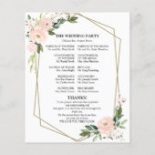Programme de cérémonie de mariage économique avec  (Dos)