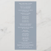 Programme de cérémonie de mariage écriture poussié (Dos)