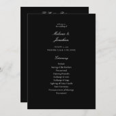 Programme de cérémonie de mariage élégant blanc -  (Devant / Derrière)