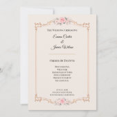 Programme de cérémonie de mariage Elegant Blush (Devant)