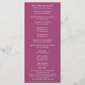 Programme de cérémonie de mariage élégant Pink Cas (Dos)