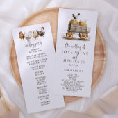 Programme de cérémonie de mariage et de réception