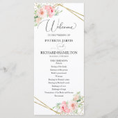 Programme de cérémonie de mariage floral 4x9 de bi (Devant)