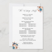 Programme de cérémonie de Mariage Floral Beige & D (Dos)