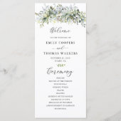 Programme de Cérémonie de Mariage Floral de verdur (Devant)