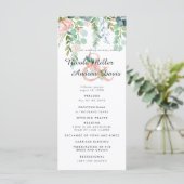 Programme de cérémonie de mariage floral d'été rou (Debout devant)