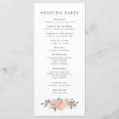 Programme de Cérémonie de Mariage Floral du milieu (Dos)