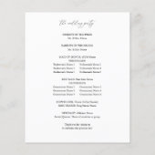 Programme de cérémonie de mariage floral noir et b (Dos)