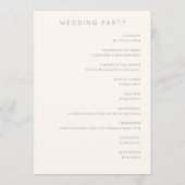 Programme de cérémonie de mariage floral pastel él (Dos)
