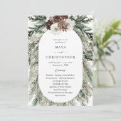 Programme de cérémonie de Mariage Floral & Pine 2  (Debout devant)