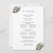 Programme de cérémonie de Mariage Floral & Pine 2  (Dos)