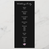 Programme de cérémonie de Mariage floral pourpre (Dos)