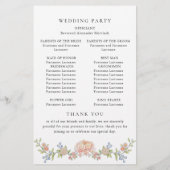 Programme de cérémonie de Mariage Grace Pastel Blu (Dos)