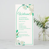 Programme de cérémonie de mariage Mint Arch (Debout devant)