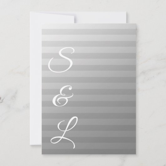 Programme de cérémonie de mariage moderne argenté (Dos)