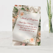 Programme de cérémonie de mariage moderne Blush &  (Dos)
