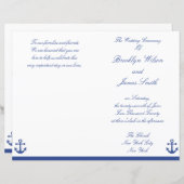 Programme de cérémonie de Mariage nautique Circula (Devant / Derrière)