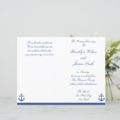 Programme de cérémonie de Mariage nautique Circula (Debout devant)