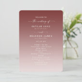 Programme de cérémonie de mariage Ombre Cinnamon & (Debout devant)