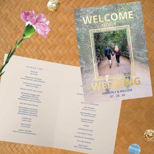 Programme de cérémonie de mariage photo Marseille