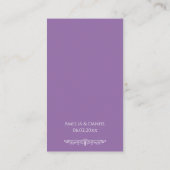 Programme de cérémonie de mariage Régence Violet (Dos)