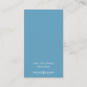 Programme de cérémonie de mariage Regency Blue (Dos)