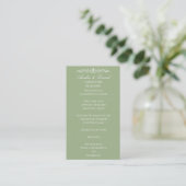 Programme de cérémonie de mariage Regency Green (Debout devant)
