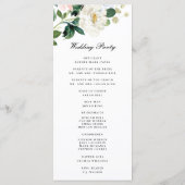 Programme de Cérémonie de Mariage rose pâle (Dos)