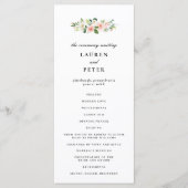 Programme de Cérémonie de Mariage rose pâle (Devant)