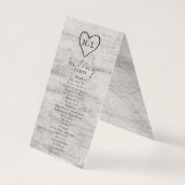 Programme de cérémonie de Mariage rustique (Back)