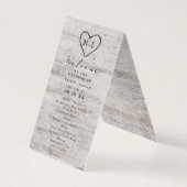 Programme de cérémonie de Mariage rustique (Front)