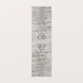 Programme de cérémonie de Mariage rustique (Outside Unfolded)