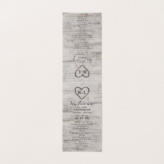 Programme de cérémonie de Mariage rustique (Outside Unfolded)