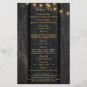 Programme de cérémonie de mariage rustique d'autom (Dos)