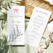 Programme de cérémonie de mariage simple avec un n