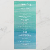 Programme de cérémonie de mariage sur la plage d'a (Dos)