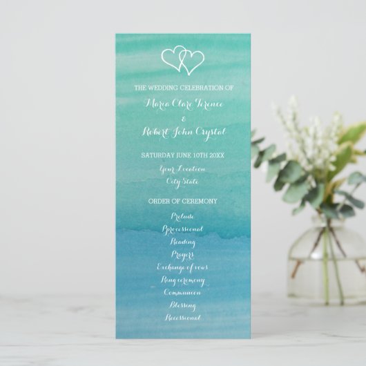 Programme de cérémonie de mariage sur la plage d'a (Debout devant)